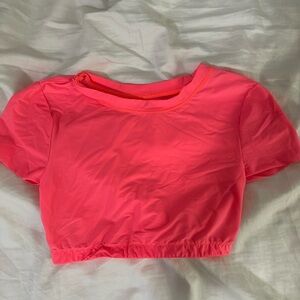 Aerie Pink Crop T-Shirt Short Sleeve